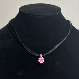 Jortra Boutique Bamboo-Made Tropical Hibiscus Necklace